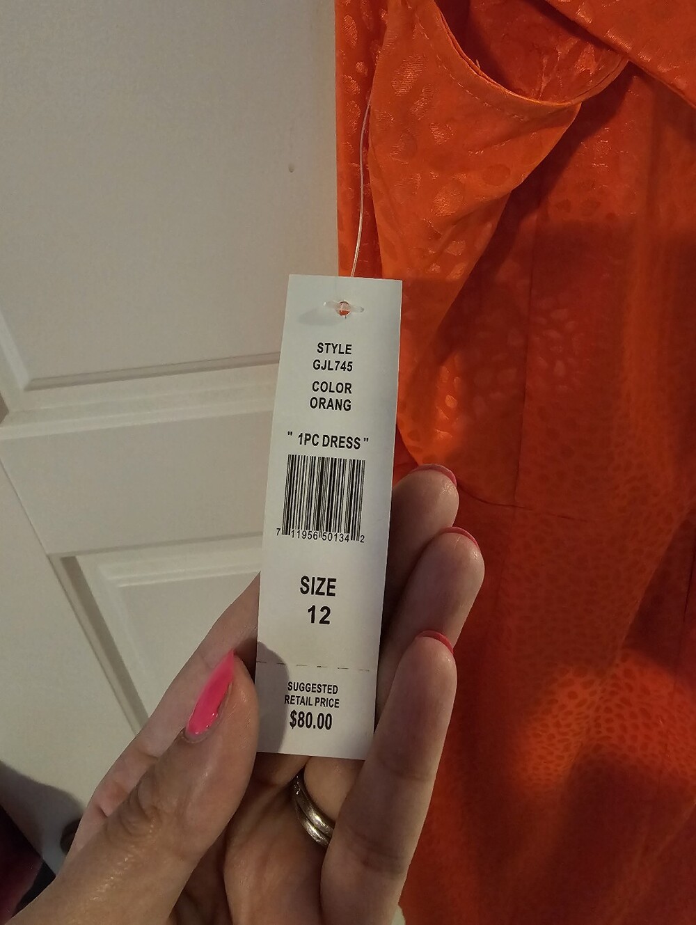 Nwt Glamour Orange Dress Size 12 - Picture 8 of 8